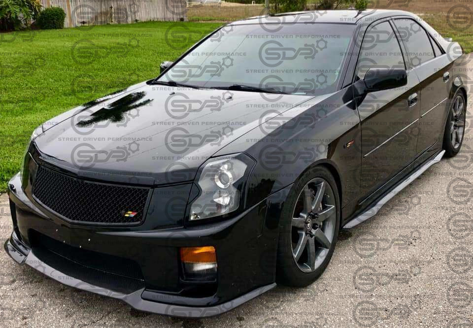 2003-2008 Cadillac CTS-V V1 | SDP Performance Style CARBON FIBER Front Bumper Lower Lip Splitter Ground Effects